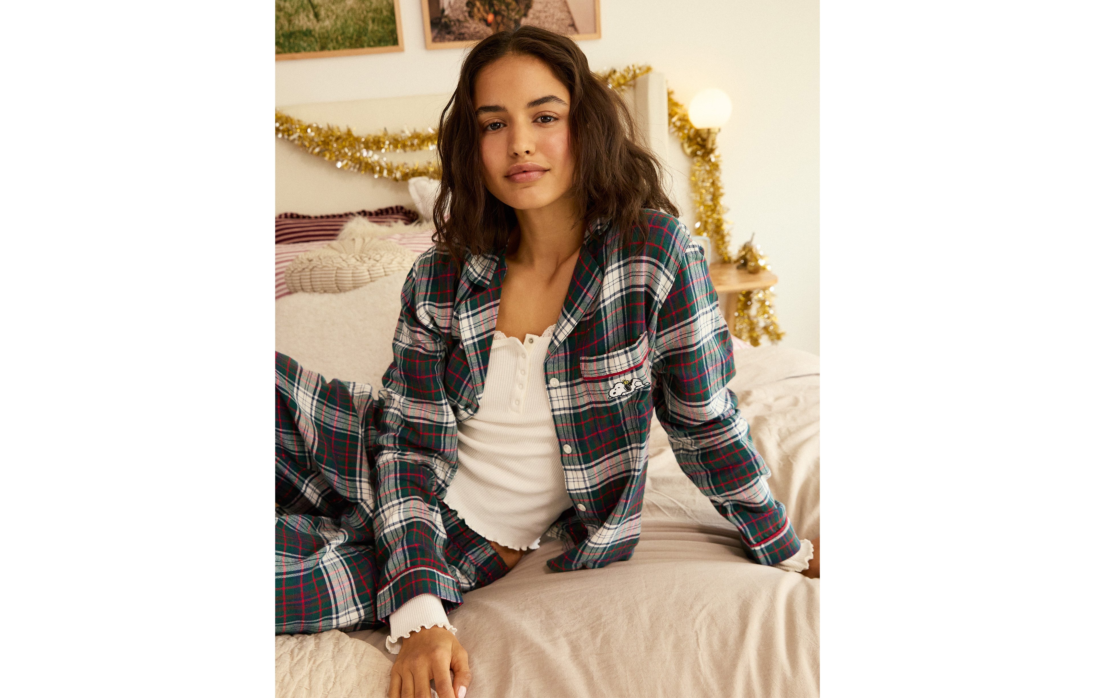 AE Slow Morning Flannel PJ Top