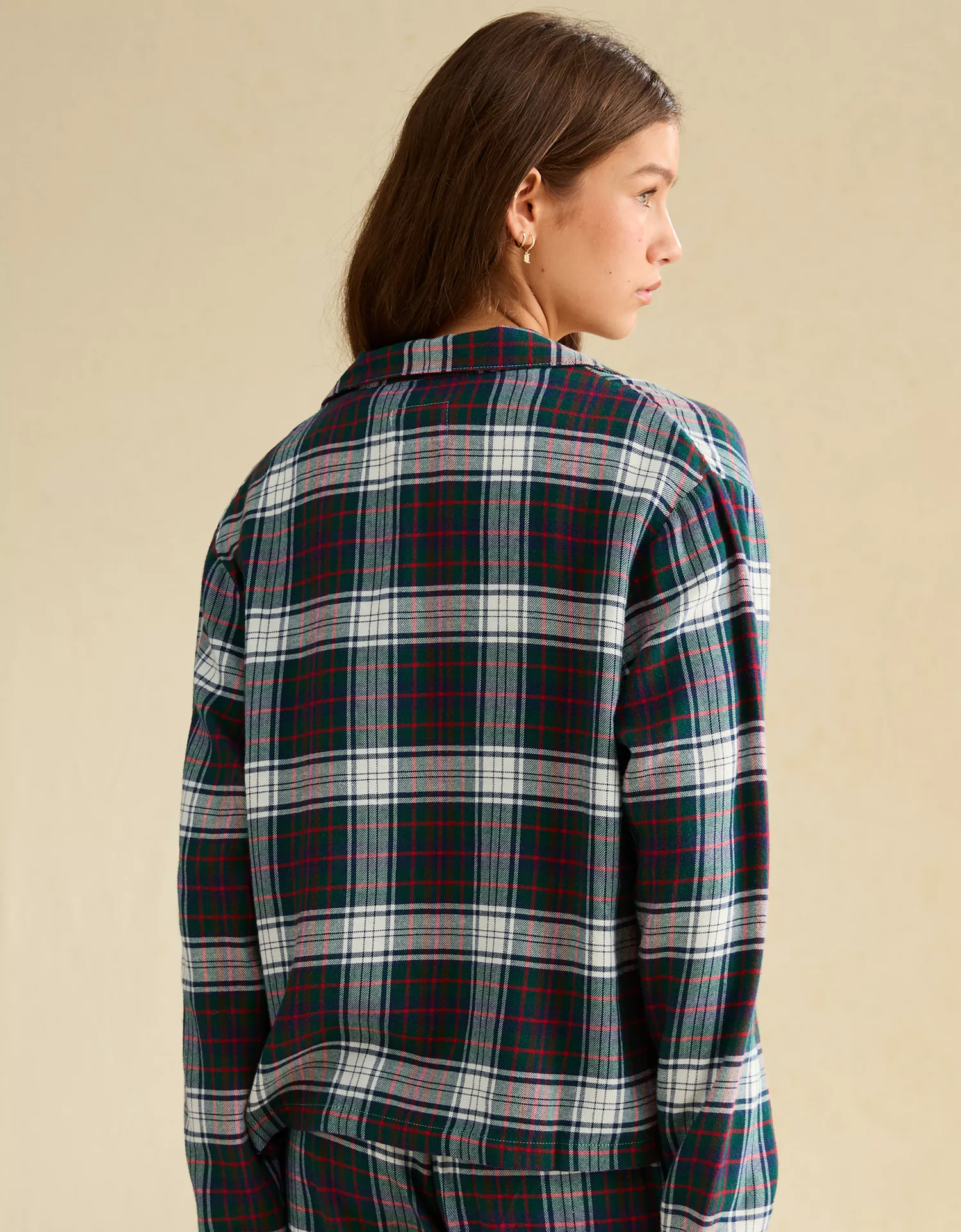 AE Slow Morning Snoopy Flannel Long-Sleeve PJ Top - thumbnail 3