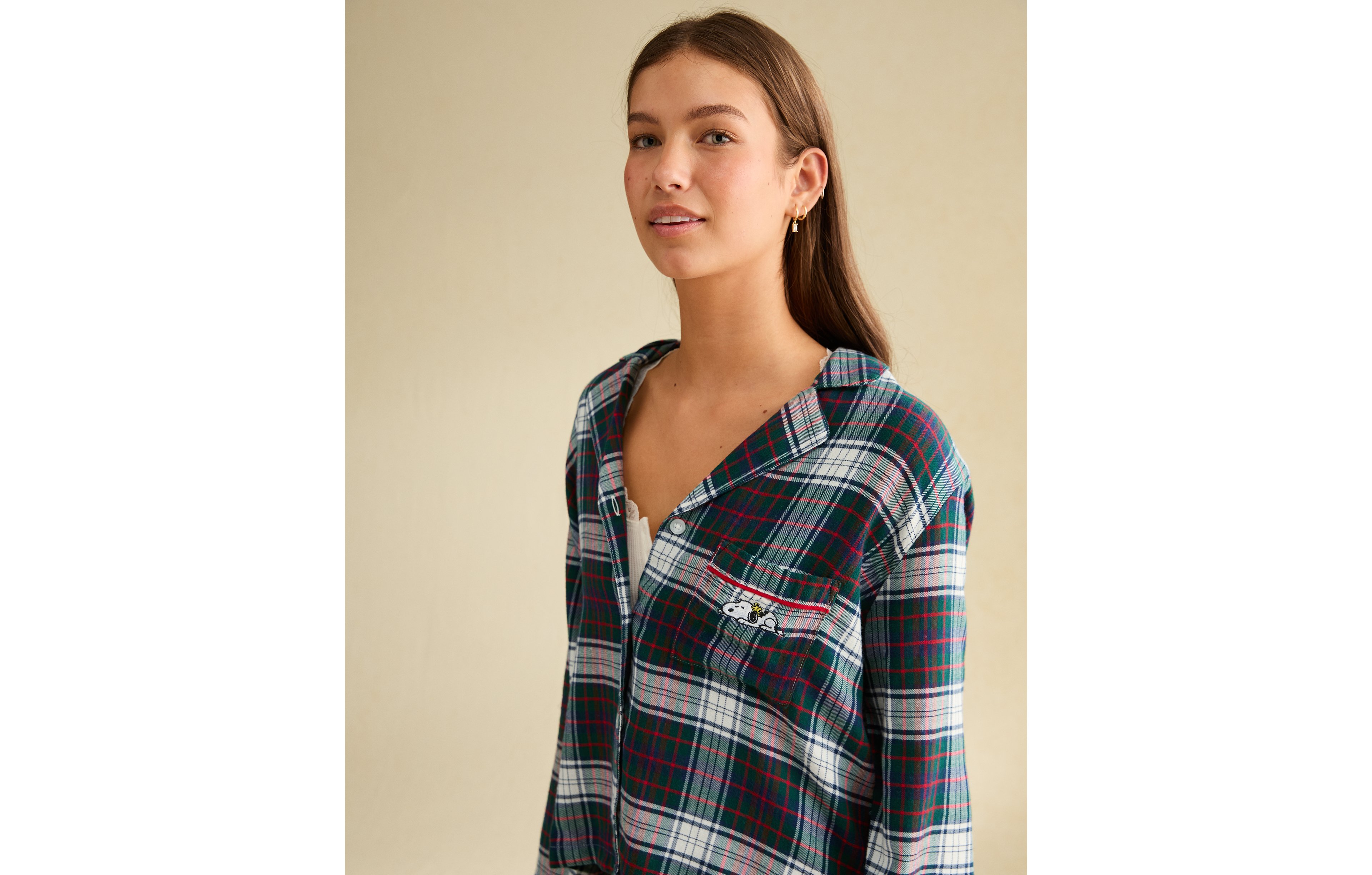 AE Slow Morning Flannel PJ Top