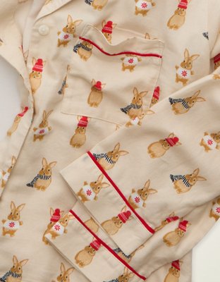 AE Slow Morning Flannel Long-Sleeve PJ Top