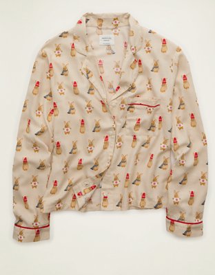 AE Slow Morning Flannel Long-Sleeve PJ Top