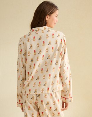 AE Slow Morning Flannel Long-Sleeve PJ Top