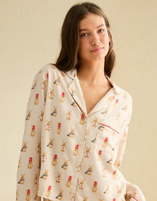 AE Slow Morning Flannel Long-Sleeve PJ Top
