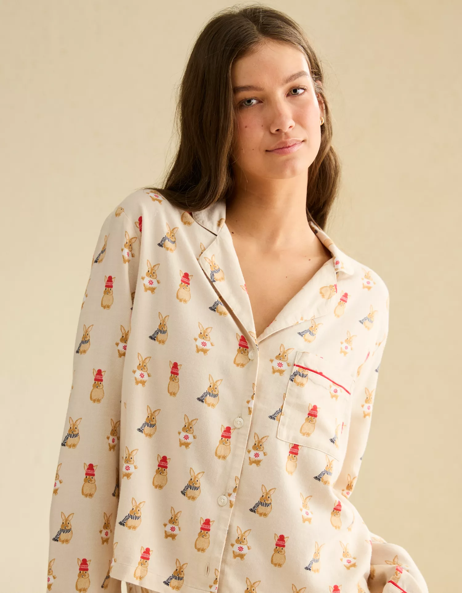 AE Slow Morning Flannel Long-Sleeve PJ Top - thumbnail 4