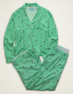 AE Slow Morning Flannel Long-Sleeve PJ Top