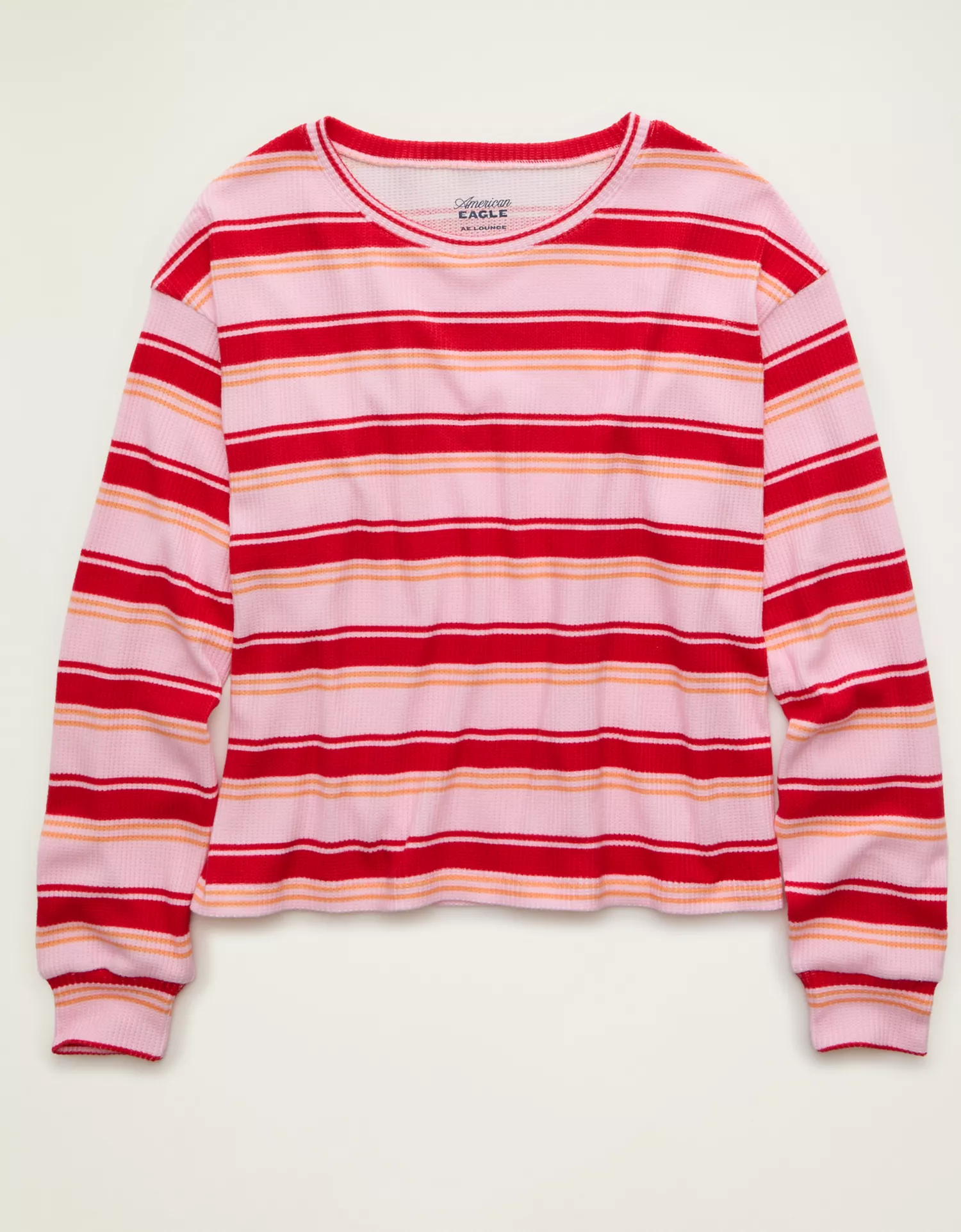 AE Luxe Plush Waffle Long Sleeve Top - thumbnail 3