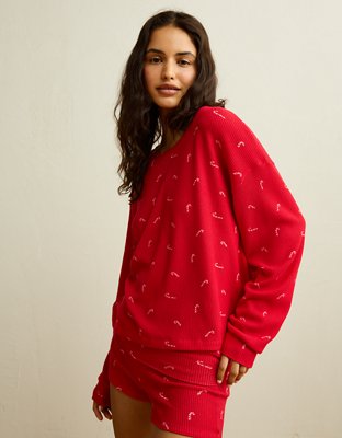 AE Luxe Plush Waffle Long Sleeve Top