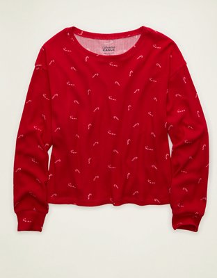 AE Luxe Plush Waffle Long Sleeve Top