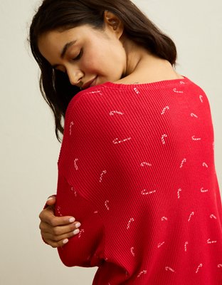 AE Luxe Plush Waffle Long Sleeve Top