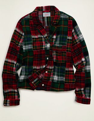 AE Slow Morning Flannel Long-Sleeve PJ Top
