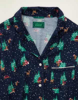 AE Slow Morning Flannel Long-Sleeve PJ Top