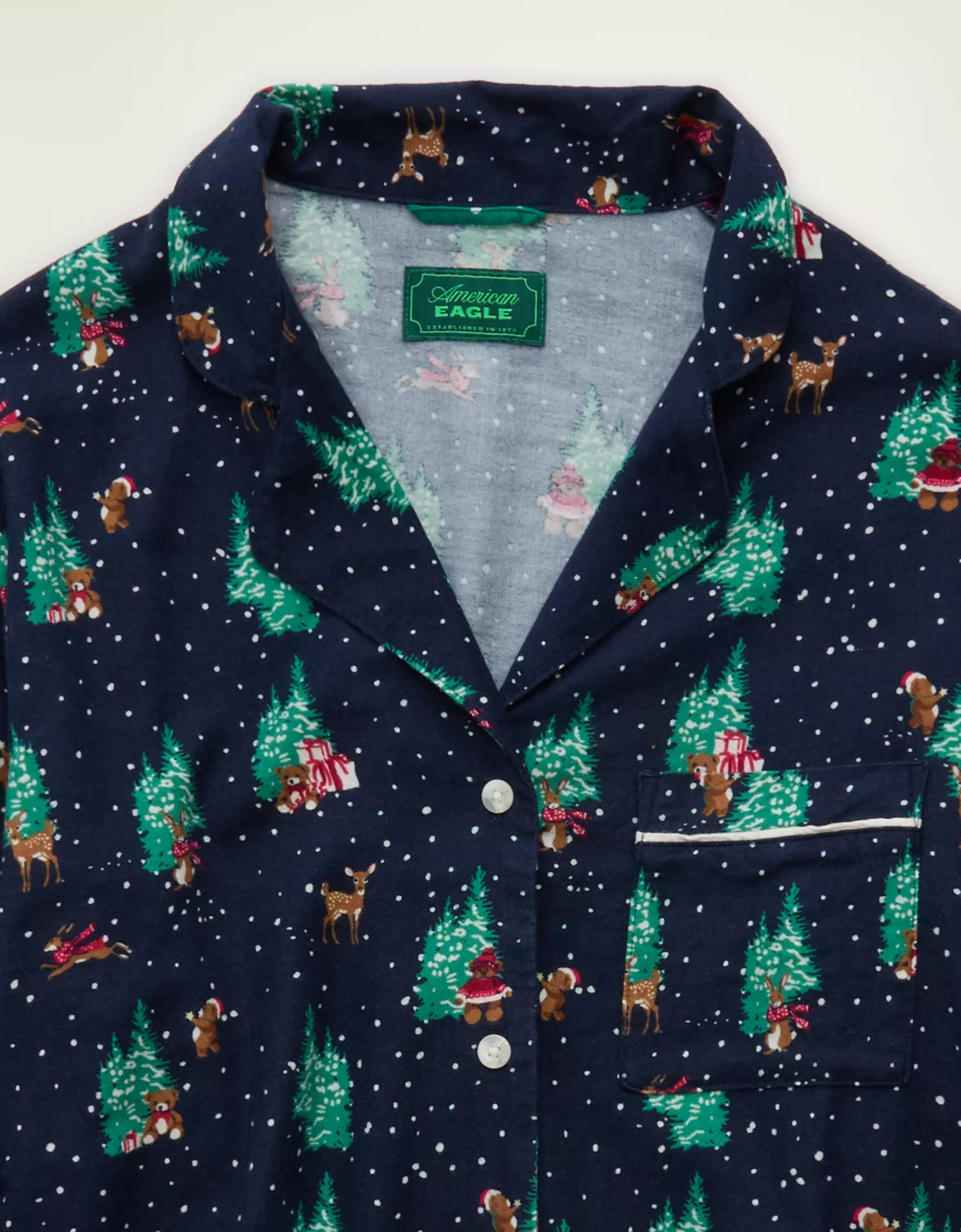 AE Slow Morning Flannel Long-Sleeve PJ Top - thumbnail 10