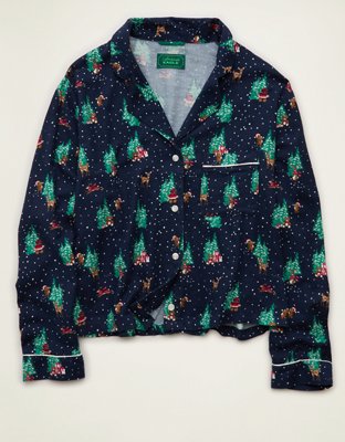AE Slow Morning Flannel Long-Sleeve PJ Top