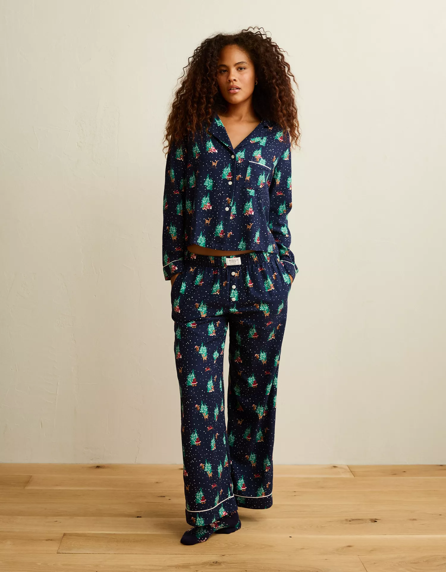 AE Slow Morning Flannel Long-Sleeve PJ Top - thumbnail 9