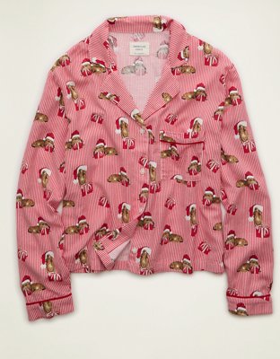 AE Slow Morning Flannel Long-Sleeve PJ Top
