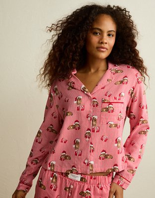 AE Slow Morning Flannel Long-Sleeve PJ Top