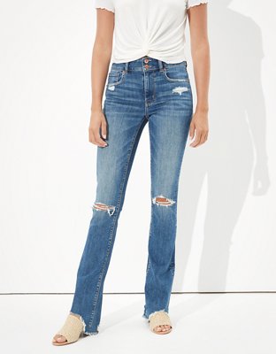 AE Ripped High-Waisted Artist Flare Jean