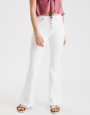 White high waisted on sale flares