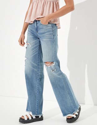 Женские джинсы American Eagle AE Ripped Wide Leg Jean — фото 4