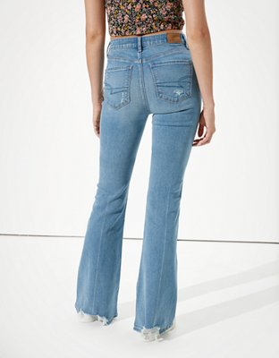 ae super high waisted flare jean