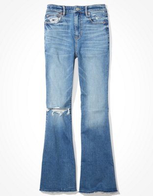 Женские джинсы American Eagle AE Ripped Super High-Waisted Flare Jean — фото 3