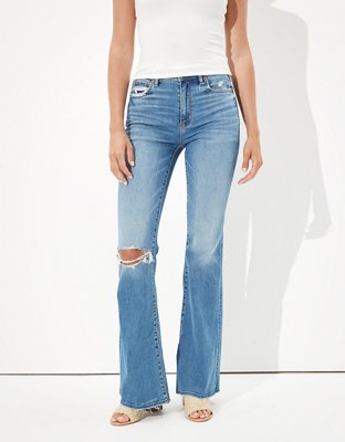 super high waisted flare jeans