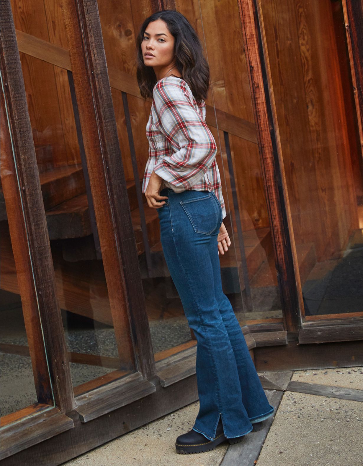 AE Ne(x)t Level Super High-Waisted Flare Jean