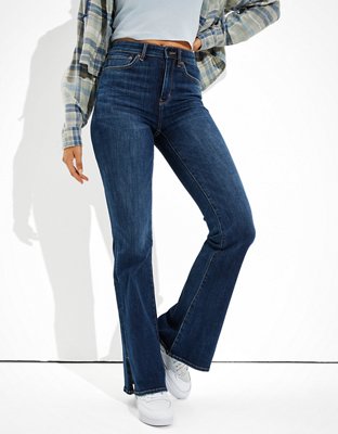ae super high waisted flare jean