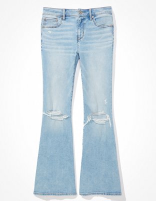 Женские джинсы American Eagle AE Ne(x)t Level Ripped Low-Rise Flare Jean — фото 4