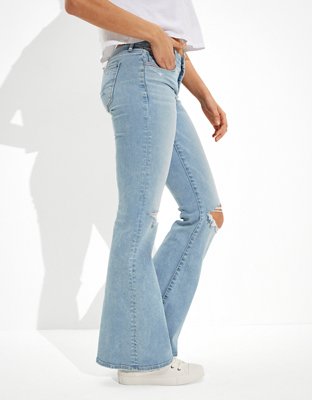 Женские джинсы American Eagle AE Ne(x)t Level Ripped Low-Rise Flare Jean — фото 5