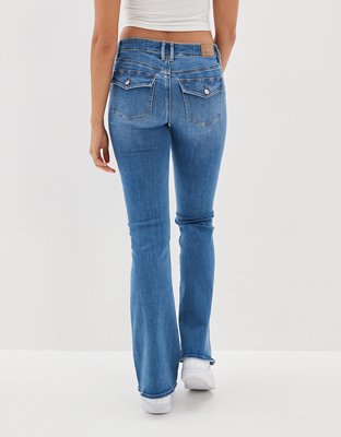 low rise flare jean