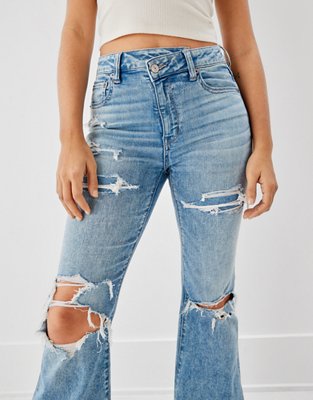 Женские джинсы American Eagle AE Ne(x)t Level Ripped Super High-Waisted Flare Jean — фото 6