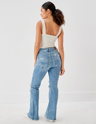Женские джинсы American Eagle AE Ne(x)t Level Ripped Super High-Waisted Flare Jean — фото 3