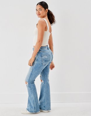 Женские джинсы American Eagle AE Ne(x)t Level Ripped Super High-Waisted Flare Jean — фото 5