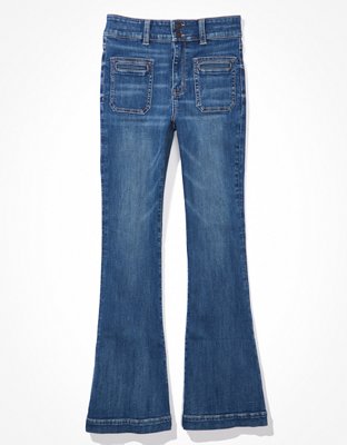 American Eagle Outfitters AEO Hi-Rise Artist Flare Jeans - ShopStyle