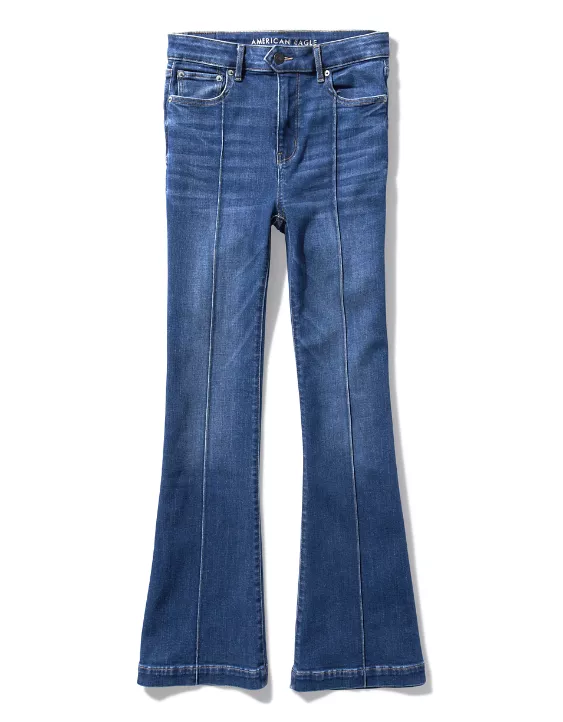 AE Stretch Super High-Waisted Flare Jean