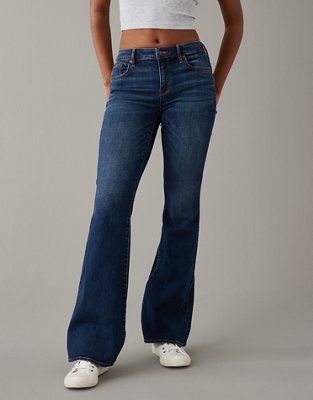 Aayomet Women Jeans Bootcut Stretch Women Pull-on Distressed Denim Joggers  Elastic Waist Stretch Pants,Light Blue XXL