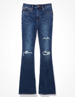 Женские джинсы American Eagle AE Forever Soft Ripped Super High-Waisted Flare Jean — фото 4