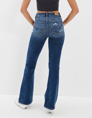 Женские джинсы American Eagle AE Forever Soft Ripped Super High-Waisted Flare Jean — фото 3