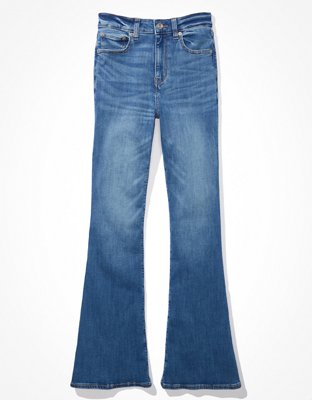 ae super high waisted flare jean