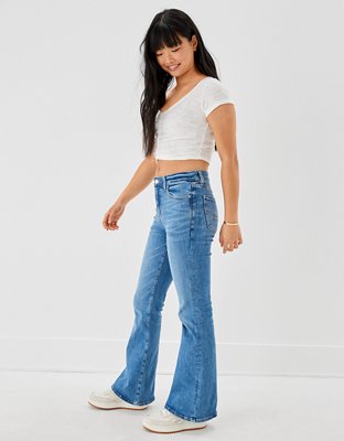 ae super high waisted flare jean