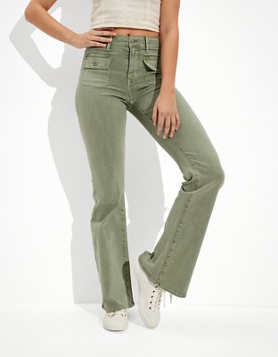 AE Stretch Super High-Waisted Flare Jean
