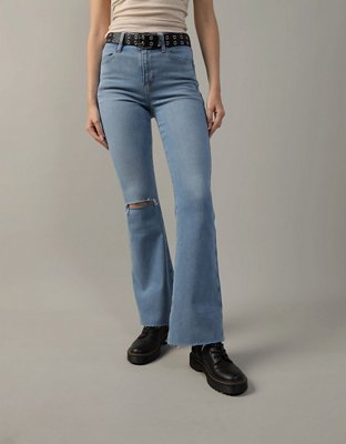 Jeans skinny American Eagle lavado obscuro corte cintura para mujer