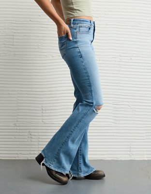 AE Next Level Ripped Super High-Waisted Flare Jean