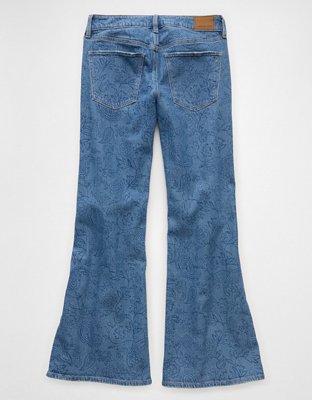 AE Stretch Low-Rise Floral Flare Jean