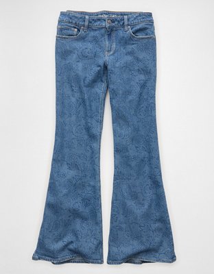 AE Stretch Low-Rise Floral Flare Jean