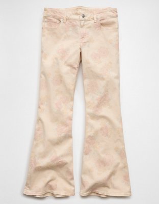 AE Stretch Low-Rise Floral Print Flare Jean from American Eagle - $44.96