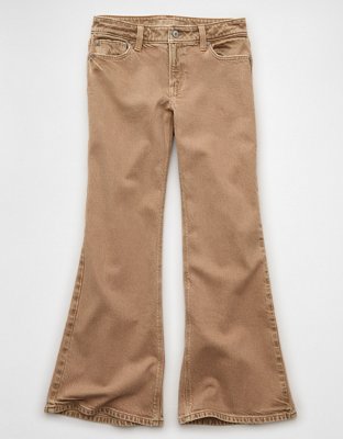 Женские джинсы American Eagle AE Low-Rise Flare Jean, цвет: Коньячный — фото 3