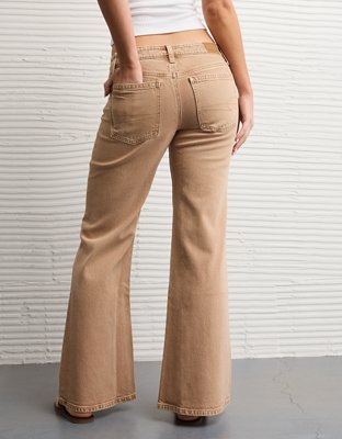 Женские джинсы American Eagle AE Low-Rise Flare Jean, цвет: Коньячный — фото 2