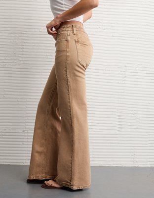Женские джинсы American Eagle AE Low-Rise Flare Jean, цвет: Коньячный — фото 5
